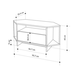 Έπιπλο τηλεόρασης γωνιακό Viva Megapap χρώμα sapphire oak 95,7x35,4x45εκ. - Image 6