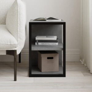 Τραπεζάκι βοηθητικό - Κομοδίνο Echo Megapap χρώμα γκρι ρετρό 30x42x45εκ. - Image 2