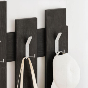 Κρεμάστρα τοίχου Wave Megapap χρώμα black wood 64x4x81εκ. - Image 2