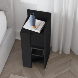 Κομοδίνο Elos Megapap δεξί χρώμα black wood 25x27x60εκ. - Image 2