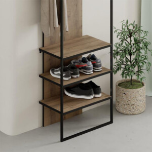 Έπιπλο εισόδου Archy Megapap χρώμα ανοιχτό καρυδί 53x31,7x180εκ. - Image 3