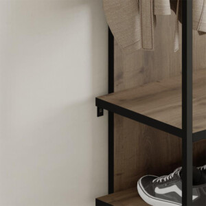 Έπιπλο εισόδου Archy Megapap χρώμα ανοιχτό καρυδί 53x31,7x180εκ. - Image 5