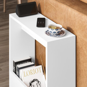 Τραπεζάκι βοηθητικό Simpi Megapap χρώμα λευκό 55x20x60εκ. - Image 2