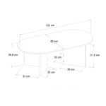 Τραπεζάκι σαλονιού Cortado Megapap χρώμα travertine 120x60x39,6εκ. - Image 4