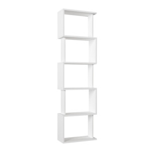 Βιβλιοθήκη Alvina Megapap χρώμα λευκό 45x19,6x158,8εκ. - Image 4