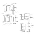 Έπιπλο κουζίνας Kalira 4 Megapap χρώμα λευκό - rota oak 120x40x196εκ. - Image 6