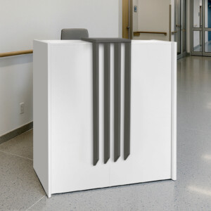 Γραφείο υποδοχής - reception Hola Megapap χρώμα λευκό - ανθρακί 93,6x45,2x110,3εκ. - Image 5