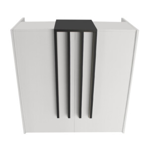 Γραφείο υποδοχής - reception Hola Megapap χρώμα λευκό - ανθρακί 93,6x45,2x110,3εκ. - Image 9