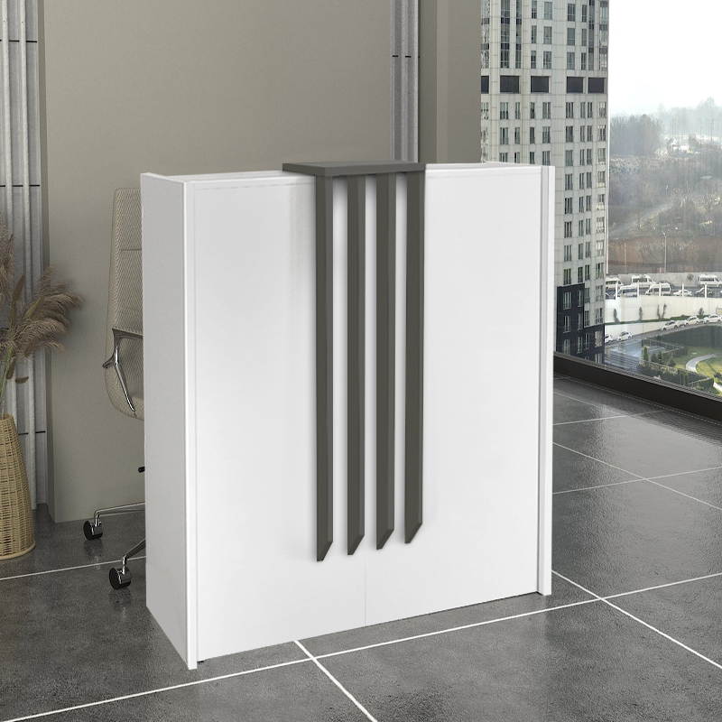 Γραφείο υποδοχής - reception Hola Megapap χρώμα λευκό - ανθρακί 93 Γραφείο υποδοχής - reception Hola Megapap χρώμα λευκό - ανθρακί 93