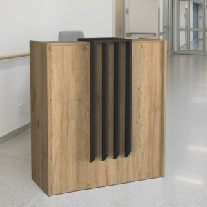 Γραφείο υποδοχής - reception Hola Megapap χρώμα sepet oak - ανθρακί 93,6x45,2x110,3εκ. - Image 5