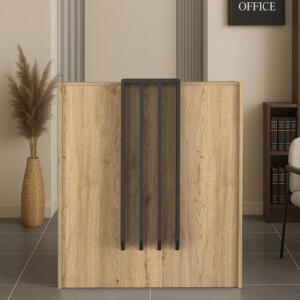 Γραφείο υποδοχής - reception Hola Megapap χρώμα sepet oak - ανθρακί 93,6x45,2x110,3εκ. - Image 6