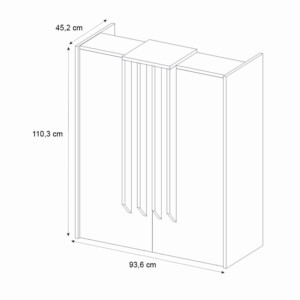 Γραφείο υποδοχής - reception Hola Megapap χρώμα sepet oak - ανθρακί 93,6x45,2x110,3εκ. - Image 10