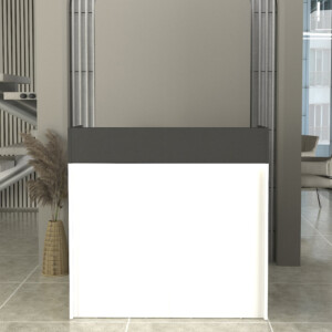 Γραφείο υποδοχής - reception Wilko Megapap με LED χρώμα λευκό - ανθρακί 113,6x42x110εκ. - Image 3