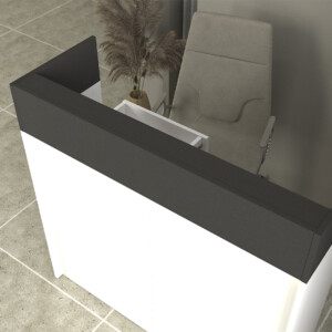 Γραφείο υποδοχής - reception Wilko Megapap με LED χρώμα λευκό - ανθρακί 113,6x42x110εκ. - Image 4