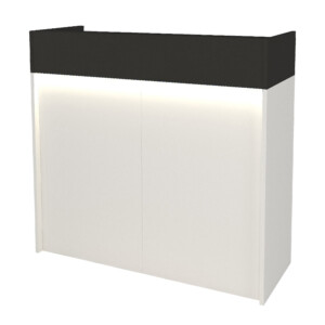 Γραφείο υποδοχής - reception Wilko Megapap με LED χρώμα λευκό - ανθρακί 113,6x42x110εκ. - Image 5