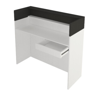 Γραφείο υποδοχής - reception Wilko Megapap με LED χρώμα λευκό - ανθρακί 113,6x42x110εκ. - Image 6