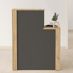 Γραφείο υποδοχής - reception Enter Megapap χρώμα sepet oak - ανθρακί 86,9x40x110,3εκ. - Image 5