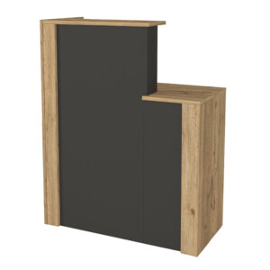 Γραφείο υποδοχής - reception Enter Megapap χρώμα sepet oak - ανθρακί 86,9x40x110,3εκ. - Image 6