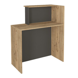 Γραφείο υποδοχής - reception Enter Megapap χρώμα sepet oak - ανθρακί 86,9x40x110,3εκ. - Image 8