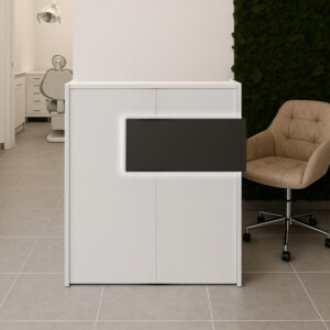 Γραφείο υποδοχής - reception Aloha Megapap με LED χρώμα λευκό - ανθρακί 95,5x40x110,3εκ. - Image 4