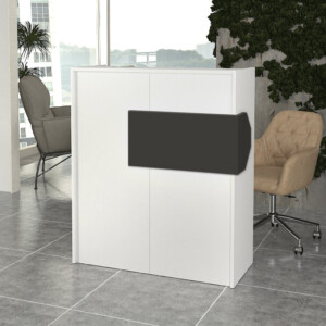 Γραφείο υποδοχής - reception Aloha Megapap με LED χρώμα λευκό - ανθρακί 95,5x40x110,3εκ. - Image 5