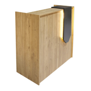 Γραφείο υποδοχής - reception Navita Megapap με LED χρώμα sepet oak - ανθρακί 113,6x42x111,8εκ. - Image 6