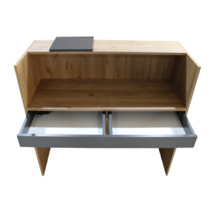 Γραφείο υποδοχής - reception Navita Megapap με LED χρώμα sepet oak - ανθρακί 113,6x42x111,8εκ. - Image 8