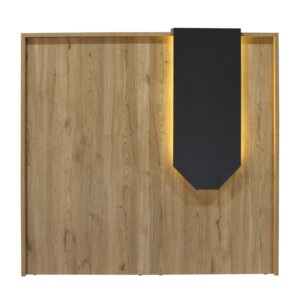 Γραφείο υποδοχής - reception Navita Megapap με LED χρώμα sepet oak - ανθρακί 113,6x42x111,8εκ. - Image 9