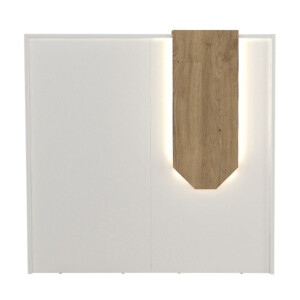 Γραφείο υποδοχής - reception Navita Megapap με LED χρώμα λευκό - sepet oak 113,6x42x111,8εκ. - Image 7