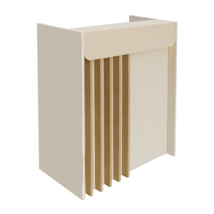 Γραφείο υποδοχής - reception Karibu Megapap με LED χρώμα sandstone - sepet oak 90x40x100εκ. - Image 5