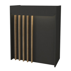 Γραφείο υποδοχής - reception Karibu Megapap με LED χρώμα ανθρακί - sepet oak 90x40x100εκ. - Image 4