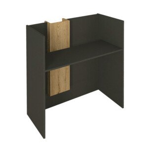 Γραφείο υποδοχής - reception Bonveno Megapap χρώμα ανθρακί - sepet oak 90x43,2x110εκ. - Image 7