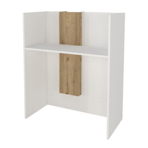 Γραφείο υποδοχής - reception Bonveno Megapap χρώμα λευκό - sepet oak 90x43,2x110εκ. - Image 6