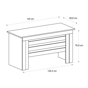 Γραφείο εργασίας Epito Megapap χρώμα ανθρακί - sepet oak 140x59,6x76,8εκ. - Image 6