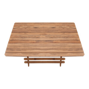 Τραπέζι πτυσσόμενο Queen Megapap από ξύλο οξιάς σε χρώμα καρυδί εμποτισμού 120x80x75εκ. - Image 4