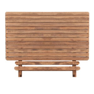 Τραπέζι πτυσσόμενο Queen Megapap από ξύλο οξιάς σε χρώμα καρυδί εμποτισμού 120x80x75εκ. - Image 5