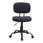 Καρέκλα γραφείου Romano Megapap από τεχνόδερμα χρώμα μαύρο 46x53x79/86εκ. - Image 4