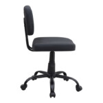 Καρέκλα γραφείου Romano Megapap από τεχνόδερμα χρώμα μαύρο 46x53x79/86εκ. - Image 5