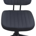 Καρέκλα γραφείου Romano Megapap από τεχνόδερμα χρώμα μαύρο 46x53x79/86εκ. - Image 7