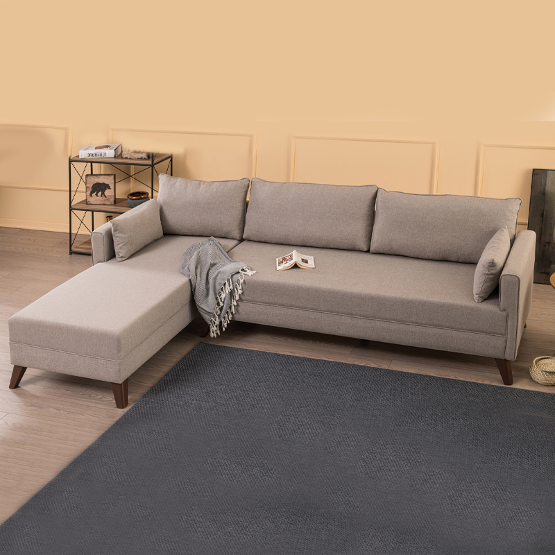 Γωνιακός καναπές Bella Megapap αριστερή γωνία υφασμάτινος χρώμα κρεμ 275x165x85εκ. Γωνιακός καναπές Bella Megapap αριστερή γωνία υφασμάτινος χρώμα κρεμ 275x165x85εκ.