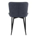 Καρέκλα τραπεζαρίας Chiara Megapap ανθρακί ύφασμα - μεταλλικό μαύρο πόδι 48x58x81εκ. - Image 7