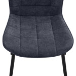 Καρέκλα τραπεζαρίας Chiara Megapap ανθρακί ύφασμα - μεταλλικό μαύρο πόδι 48x58x81εκ. - Image 8