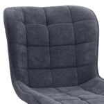 Καρέκλα τραπεζαρίας Chiara Megapap ανθρακί ύφασμα - μεταλλικό μαύρο πόδι 48x58x81εκ. - Image 9