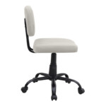 Καρέκλα γραφείου Romano Megapap από τεχνόδερμα χρώμα λευκό 46x53x79/86εκ. - Image 5