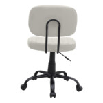 Καρέκλα γραφείου Romano Megapap από τεχνόδερμα χρώμα λευκό 46x53x79/86εκ. - Image 6