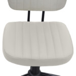 Καρέκλα γραφείου Romano Megapap από τεχνόδερμα χρώμα λευκό 46x53x79/86εκ. - Image 7