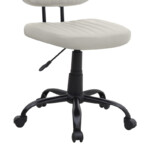 Καρέκλα γραφείου Romano Megapap από τεχνόδερμα χρώμα λευκό 46x53x79/86εκ. - Image 9