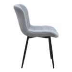 Καρέκλα τραπεζαρίας Chiara Megapap γκρι ύφασμα - μεταλλικό μαύρο πόδι 48x58x81εκ. - Image 6