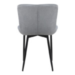 Καρέκλα τραπεζαρίας Chiara Megapap γκρι ύφασμα - μεταλλικό μαύρο πόδι 48x58x81εκ. - Image 7