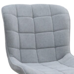 Καρέκλα τραπεζαρίας Chiara Megapap γκρι ύφασμα - μεταλλικό μαύρο πόδι 48x58x81εκ. - Image 9